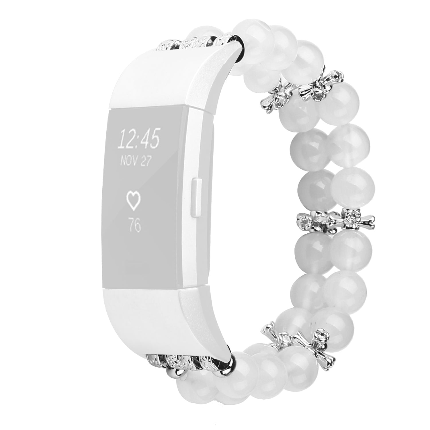For Fitbit Charge 2 Watch Band Two Rows Agate Crystal Wrist Strap Replacement For Fitbit Charge 2 Watch Band Two Rows Agate Crystal Wrist Strap Replacement